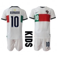 Dres Portugalsko Bernardo Silva #10 Preč pre deti MS 2022 Krátky Rukáv (+ trenírky)